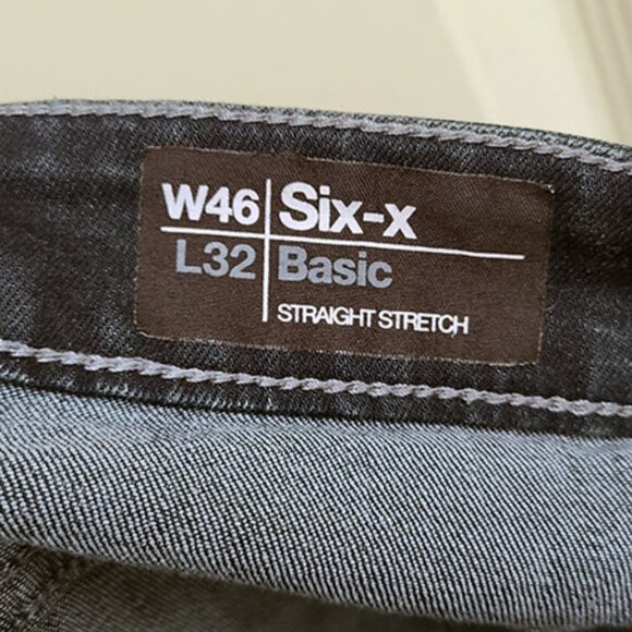 🆕️ Buffalo David Bitton Dark Sanded Straight Leg Six Mens Denim Jeans 46x32 - Picture 3 of 3